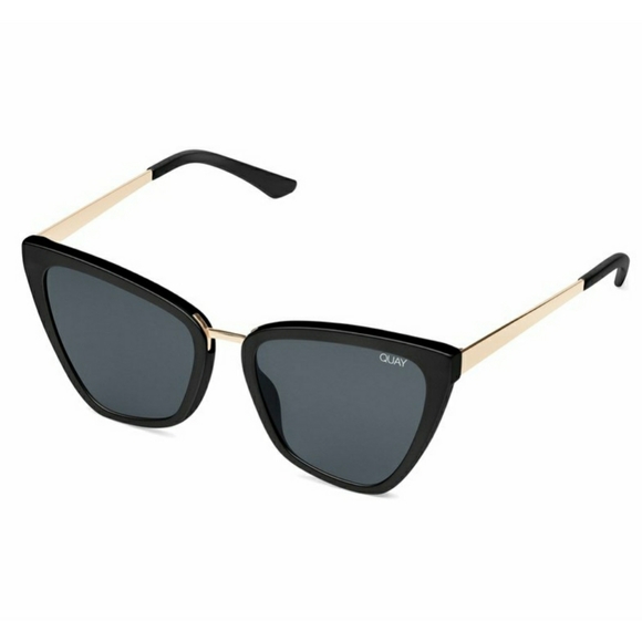 🆕️ Quay Australia Reina Sunglasses Black Gold - Picture 3 of 4